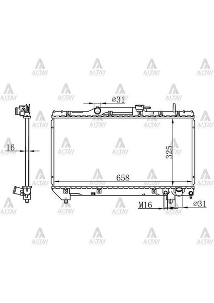 10530 Radyatör Su Corona 92-95 Carına 96-97 (Mt)