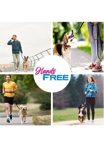 Luxury Eller Serbest Gezdirme Kayışı Hands Free Leash Gezdirme Tasması 1 Adet