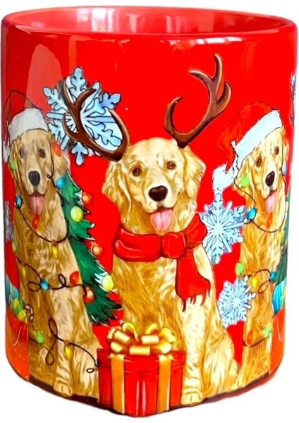 Luxury Yılbaşı Temalı Santa Paws Köpekli Kupa 1 Adet