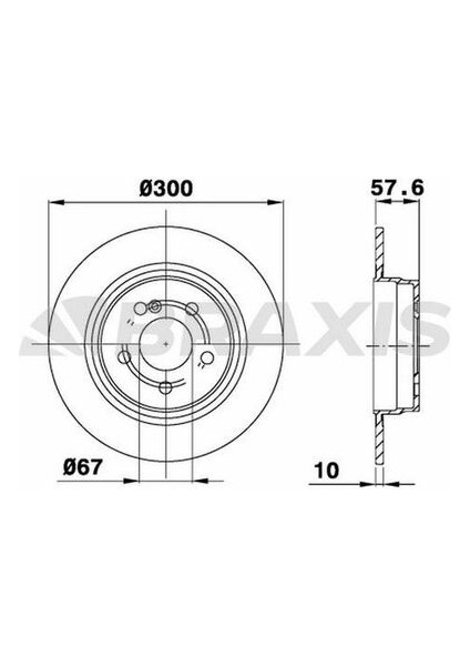 AE0211 Fren Diski Arka W204 08-14 S204 09-14 C204 11-C207 09-16 A207 10-15 A2044231512