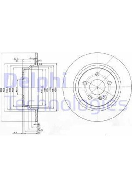 Delphı BG3757 Fren Diski Takım Mercedes E200 E200CGI E220 E240 E270 E320 04/02- Arka