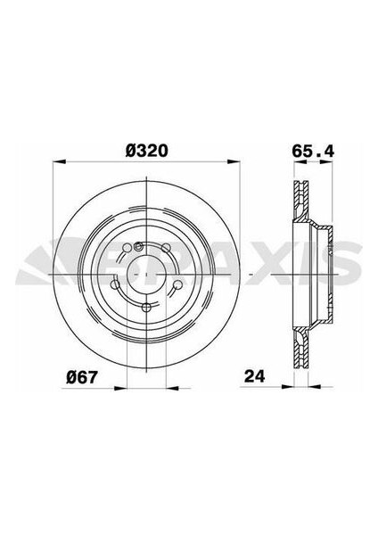 AD0011 Fren Diski Arka C218 11-17 W211 06-08 W212 11-15 S212 09-12 A2194230012
