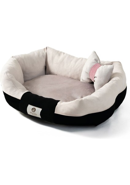 Luxury Elips Deluxe Seri Ultra Soft Yıkanabilir Iç Mekan Kedi ve Köpek Yatağı (50*40) Small 1 Adet