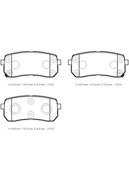 10204-30205 Fren Balata Takımı Arka Şimli H-1 2007-