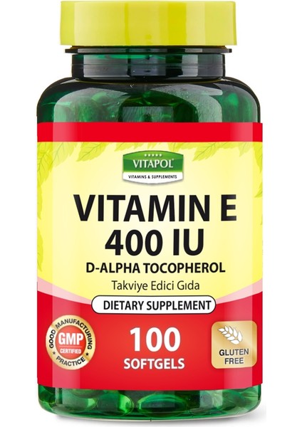 E Vitamini 268 Mg 100 Kapsül
