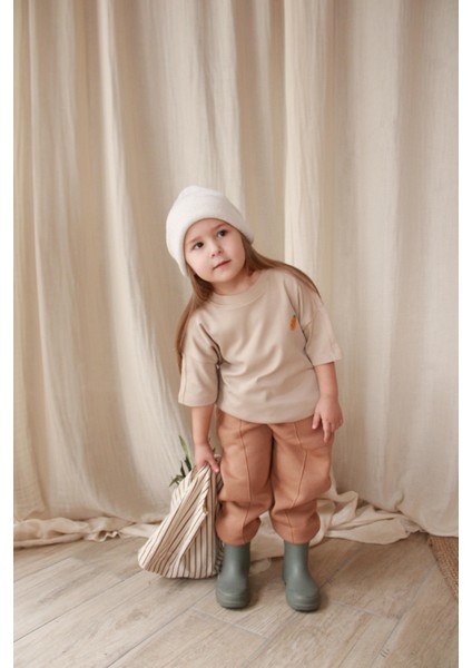 Ananas Nakışlı Oversize T-Shirt modelleri