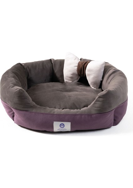 Luxury Elips Deluxe Seri Ultra Soft Yıkanabilir Iç Mekan Kedi ve Köpek Yatağı (50*40) Small Hediyeli 1 Adet