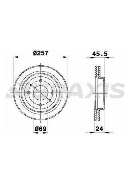 AE0405 Ön Fren Disk Aynası 257MM Elantra 1.6 1.8 2000 2006 Matrı1.5 Crdı 1.6 1.8 2001- 5171238100