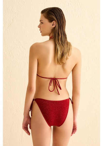 Kırmızı Lureks Üçgen Bikini Takım fırsatları