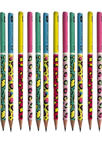 Safari Yuvarlak Kurşun Kalem 12 Adet 1 Paket Faber Kurşun Kalem 2b Siyah Kurşun Kalem Safari Desenli 2b Kalem modelleri