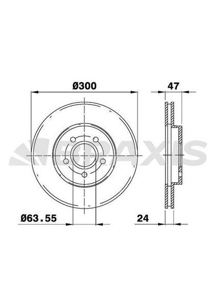 AE0049 Ön Fren Disk Aynası Mondeo Iıı 1.8 2.0 2.2 00-07 Jaguar Type 01-09 Ölçü 300X24X5 Bijon H 1376118
