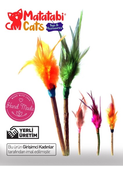 Luxury Tüylü Çubuk Doğal Çiğneme Çubuğu, Tüylü Kedi Oyuncağı 2'li (Kedi Otu/nanesi Değildir) 1 Adet fiyatları