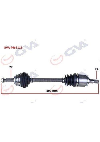 4461111 Komple Aks Sol Skoda Favorıt 1.3 89-94 599.5MM