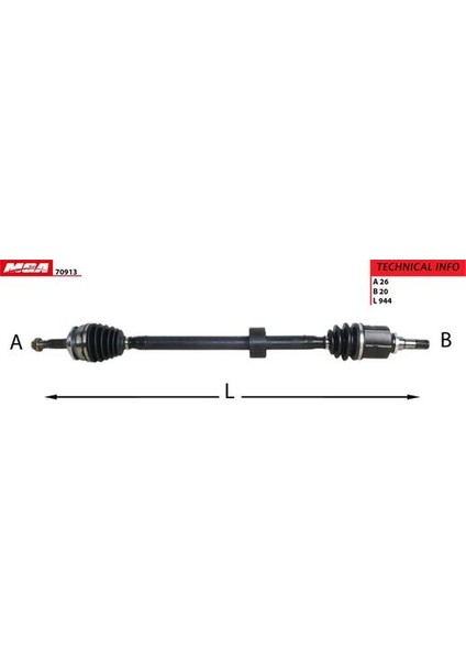 70913 Aks Sağ Corolla Uyumlu 13-