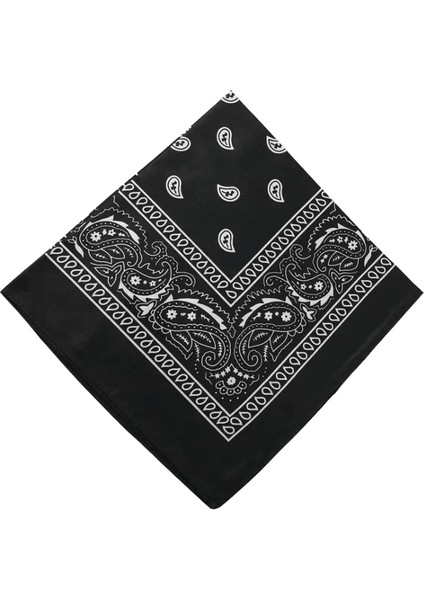 Hip Hop Kadınlar Bandana Eşarp Kızlar Çocuklar Punk Square Bandanas Mezar Moda Bohemian Baş Eşarp Kafa Bantları Saç Accessoriescolor: Siyah (Yurt Dışından)