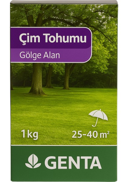 Gölge Alan Çim Tohumu 1 kg | 25-40 M² Kapsama Alanı | Gölgeye Dayanıklı Hızlı Çimlenme