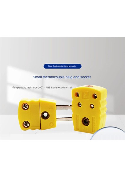 Çift K Tipi Erkek Dişi Termokupl Fiş Adaptörü Sıcaklık 100°C (Yurt Dışından)