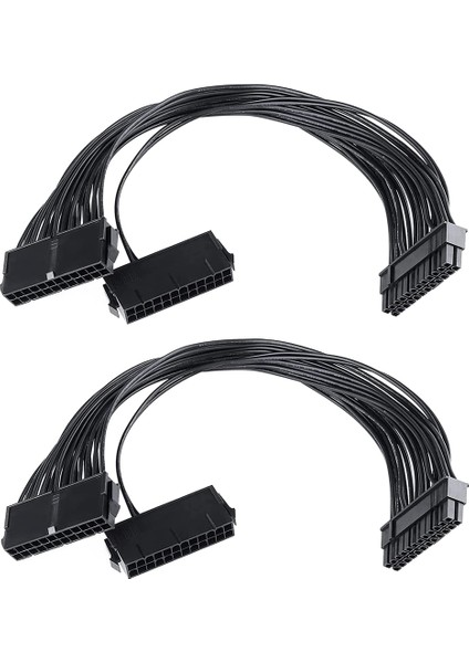 Adet Güç Adaptörü Paketi Çift Psu Uzatma Kablosu, 24 Pin 18 Awg (Yurt Dışından)
