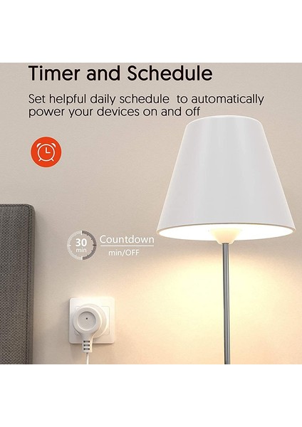Wifi Akıllı Priz Fişi Alexa, Google Home, 2'li Paket ile Çalışır. Ingiltere Fişi (Yurt Dışından)