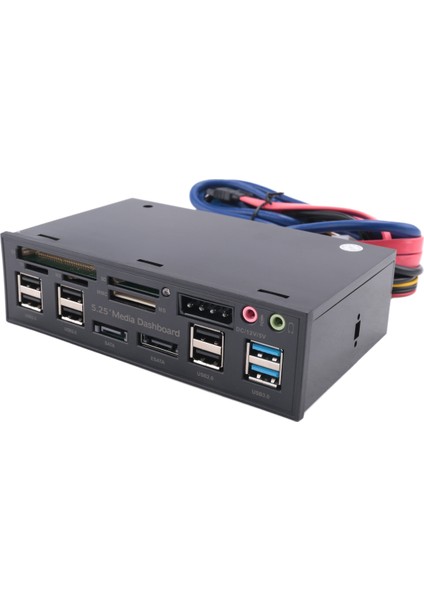 5.25 Inç USB 3.0 Ön Panel Pc USB 3.0/2.0 Hub E-Sata Kart Okuyucu (Yurt Dışından)