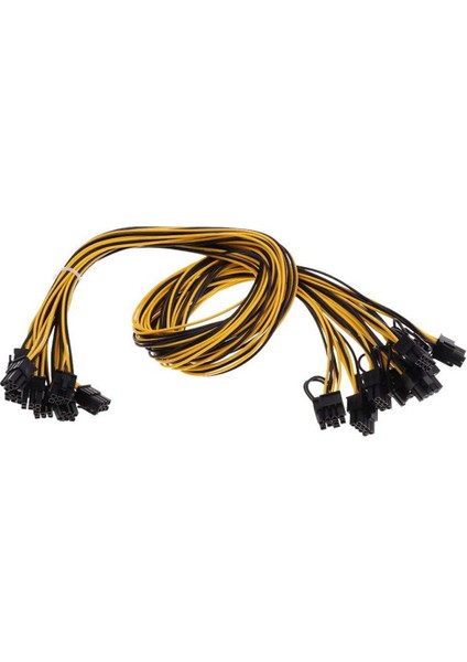 Gpu Için 12 Adet Pcıe 6pin - 8pin (6+2) Erkek - Erkek Pcı-E Güç Kablosu (Yurt Dışından) fiyatları