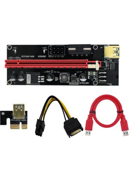 Adet 3'ü 1 Arada Pcı-E Yükseltici Kart USB 3.0 Sata - 6 Pin Adaptör Kablosu (Yurt Dışından)