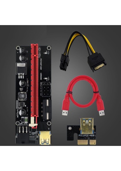 Adet 3'ü 1 Arada Pcı-E Yükseltici Kart USB 3.0 Sata - 6 Pin Adaptör Kablosu (Yurt Dışından)