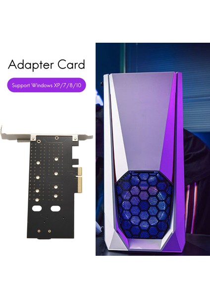 Çift M.2 Pcie Adaptörü, M2 SSD Nvme (M Key) Veya Sata (B Key) Kartı (Yurt Dışından)