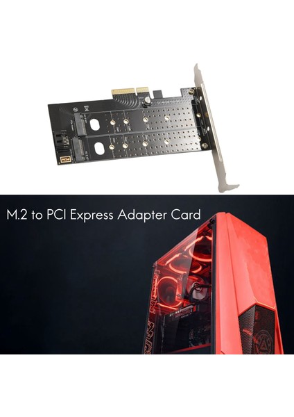 Çift M.2 Pcie Adaptörü, M2 SSD Nvme (M Key) Veya Sata (B Key) Kartı (Yurt Dışından)