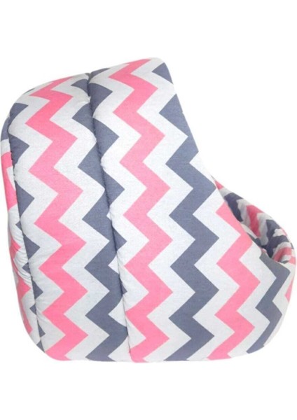 Luxury Pembe Zigzag Mağara Kedi Evi Yuvası 40X40 cm 1 Adet