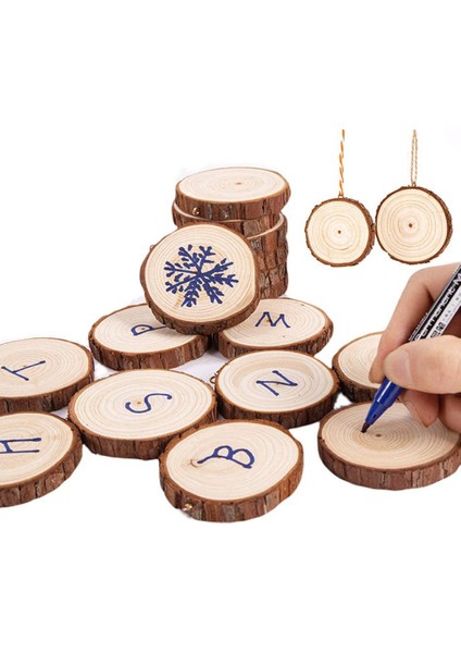 Doğal Ahşap Dilimleri El Sanatları Için Tamamlanmamış Ahşap Noel Süsü A (Yurt Dışından) fiyatları