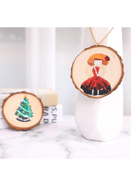 Doğal Ahşap Dilimleri El Sanatları Için Tamamlanmamış Ahşap Noel Süsü A (Yurt Dışından) fırsatları