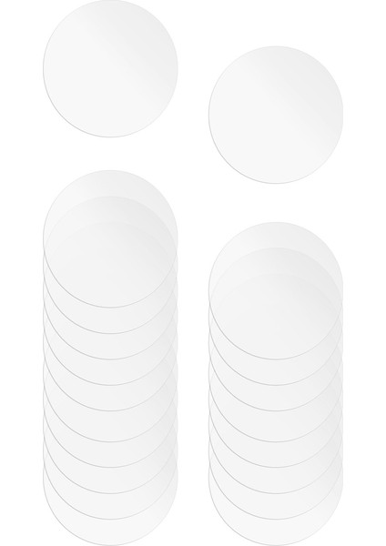 18 Adet Şeffaf Akrilik Disk 4 Inç Daire Akrilik Levha (Yurt Dışından)