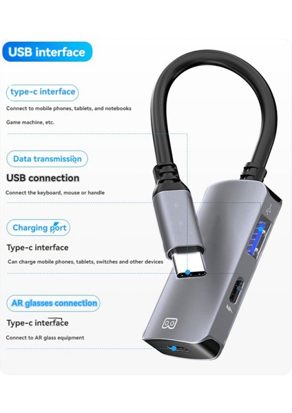 Xreal Nreal, Switch Için Usb-C'den Type C'ye Dönüştürücü (Yurt Dışından) modelleri
