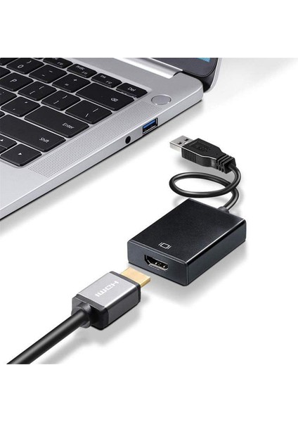 Ses/video Bilgisayar Sürücüsü Usb'den Hdmı'ya Uyumlu Dönüştürücü, Beyaz (Yurt Dışından)