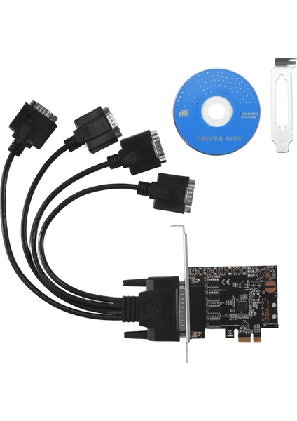 Pcie 4 Seri Port RS232 9-Pin Genişletme Kartı AX99100 Kablolu (Yurt Dışından) fiyatları
