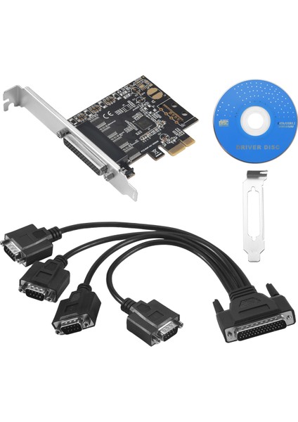 Pcie 4 Seri Port RS232 9-Pin Genişletme Kartı AX99100 Kablolu (Yurt Dışından) modelleri