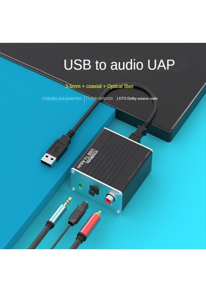 Usb'den Ses Dönüştürücü Ses Kartı Ps5'ten 3.5mm Hoparlöre Aux Fiber (Yurt Dışından)