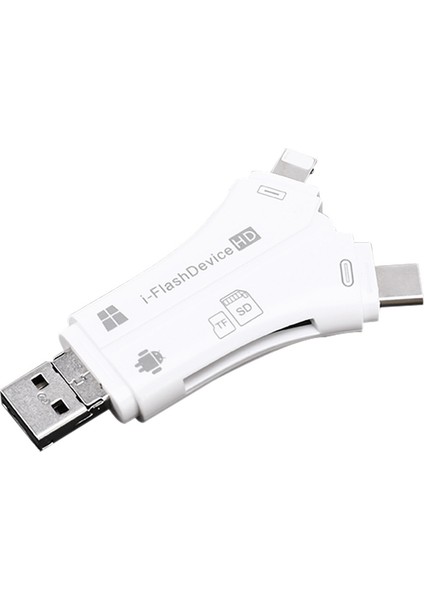 4'ü 1 Arada I Flash Sürücü USB Kart Okuyucu iPhone 5 6 Için Ipad Macbook Için (Yurt Dışından)