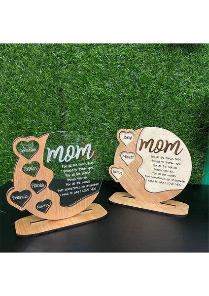 Anne Ahşap Mini Kalp Plaket Anneler Günü Hediyeleri Anneler Için Hediye B (Yurt Dışından)