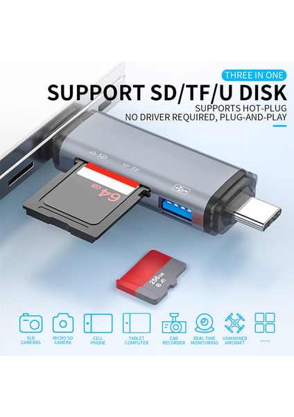 Otg Type C Micro-Sd Kart Okuyucu Type C To USB Otg Adaptörü (Yurt Dışından)