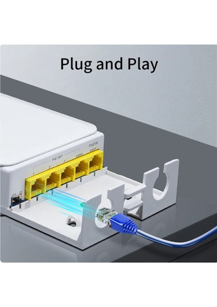 Port Poe Genişletici 4 Port Tekrarlayıcı 1000MBPS Poe Kamera Kablosuz (Yurt Dışından)