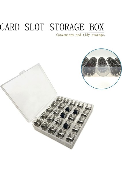 25 件金属缝纫机线轴，带储物盒 (Yurt Dışından)