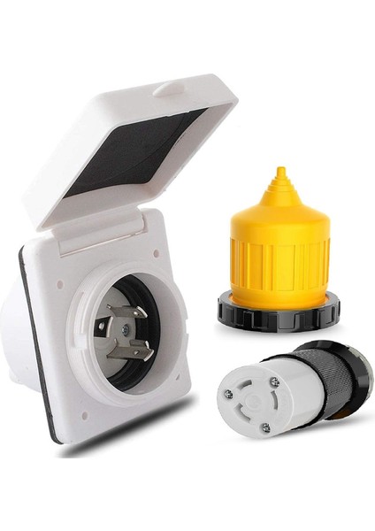 30AMP Rv Güç Giriş Çıkışı Kıyı Güç Kiti W/boot Kordon Koruyucu (Yurt Dışından)
