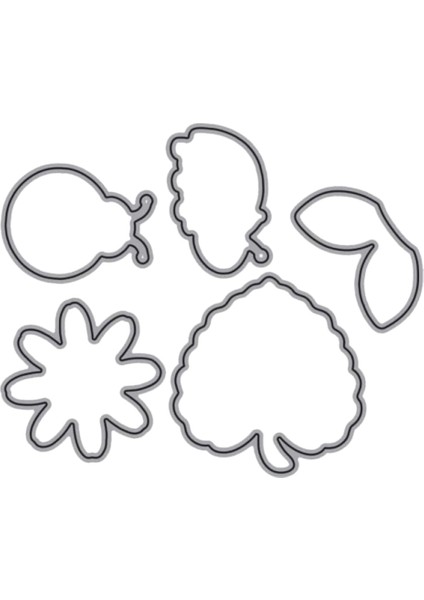 Akçaağaç Yaprakları Çiçekler Böcekler Setleri Dıy Scrapbooking Kağıt Kesme Kalıbı (Yurt Dışından)