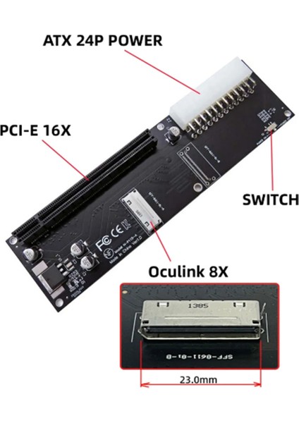 Oculink SFF-8612 8x - Pcıe X16 Pcı-Express Adaptörü (Yurt Dışından)