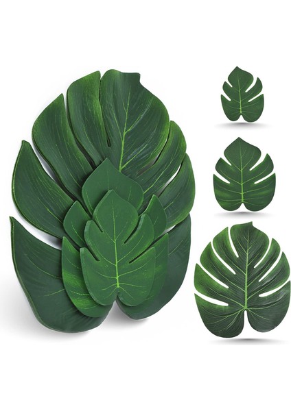 Masa ve Duvar Dekorasyonları Için 80 Adet Yapay Palmiye Yaprakları (Yurt Dışından)