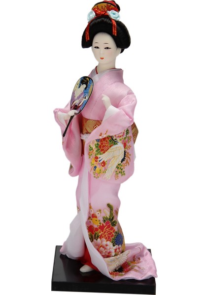 Japon Geyşa Bebekleri Kimono El Yapımı Ipek Halk Dekoru Sergileme A29 (Yurt Dışından)