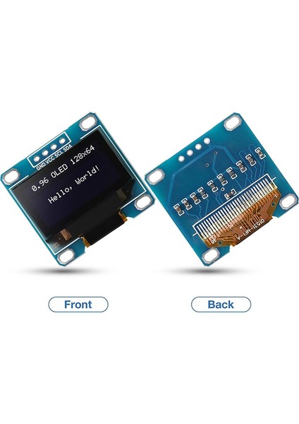 0.96 Inç OLED Modül SSD1306 Sürücü Arduino Raspberry Pı Için (Beyaz) (Yurt Dışından) fiyatları