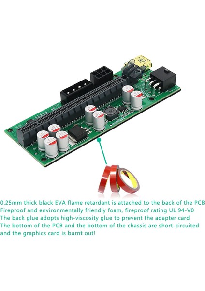Gpu Madenciliği Için 6 Adet 010-X Pcıe 1x Ila 16X Usb3.0 60MM Grafik Kartı (Yurt Dışından) fiyatları